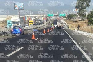 Hombre muere atropellado en la autopista Puebla-Orizaba, a la altura de Amozoc
