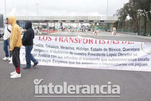 Paro nacional por Tren Maya: transportistas bloquean la México-Puebla para exigir pago