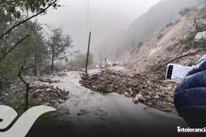 Lluvia deja derrumbes en Sierra Negra y Norte de Puebla