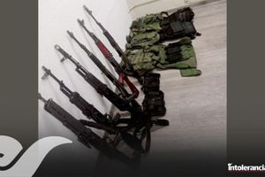 Aseguran armas y equipo táctico en San Martín Texmelucan&nbsp;